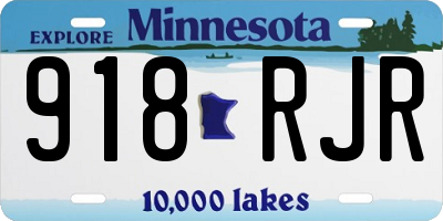 MN license plate 918RJR