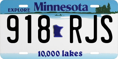 MN license plate 918RJS