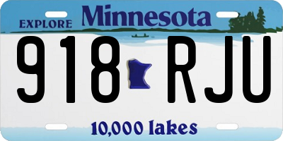 MN license plate 918RJU