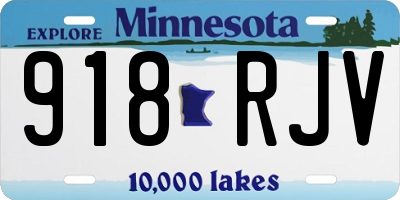 MN license plate 918RJV