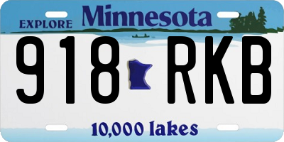 MN license plate 918RKB