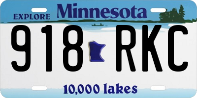 MN license plate 918RKC