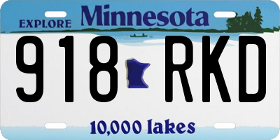 MN license plate 918RKD
