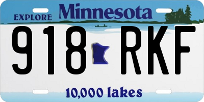 MN license plate 918RKF
