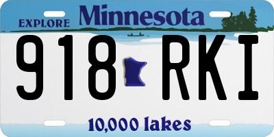 MN license plate 918RKI