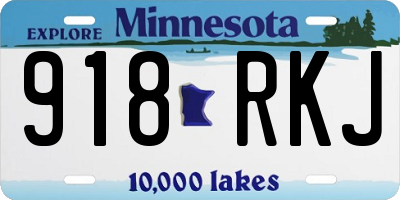 MN license plate 918RKJ