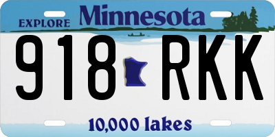 MN license plate 918RKK