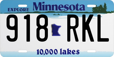 MN license plate 918RKL
