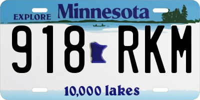 MN license plate 918RKM