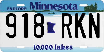 MN license plate 918RKN