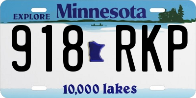 MN license plate 918RKP