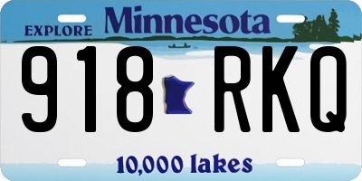 MN license plate 918RKQ