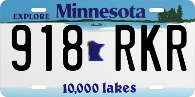 MN license plate 918RKR
