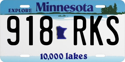 MN license plate 918RKS