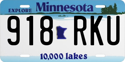 MN license plate 918RKU