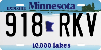 MN license plate 918RKV