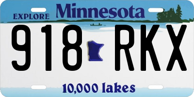 MN license plate 918RKX