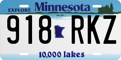 MN license plate 918RKZ