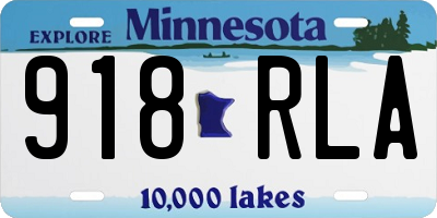 MN license plate 918RLA