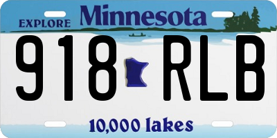 MN license plate 918RLB
