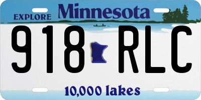 MN license plate 918RLC