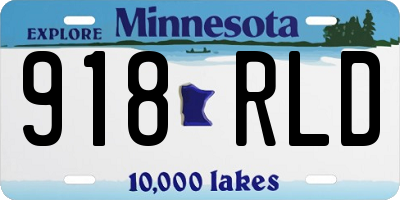 MN license plate 918RLD
