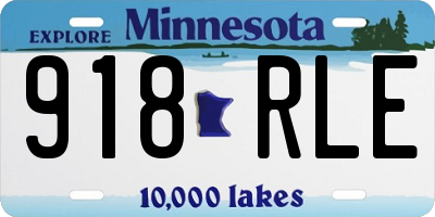 MN license plate 918RLE
