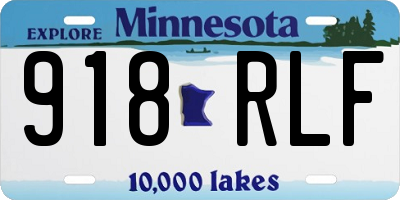MN license plate 918RLF