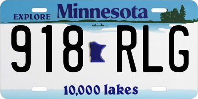 MN license plate 918RLG