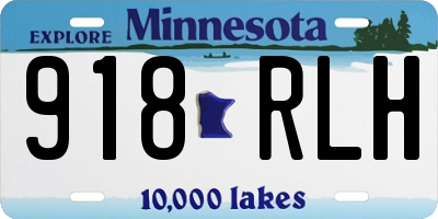 MN license plate 918RLH