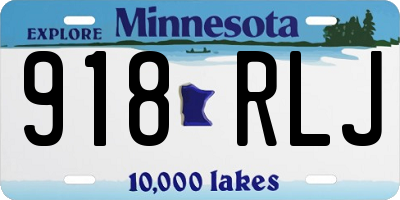 MN license plate 918RLJ