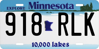 MN license plate 918RLK