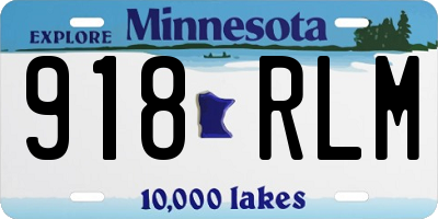 MN license plate 918RLM