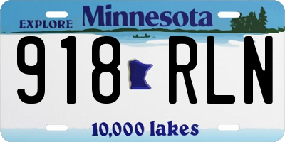 MN license plate 918RLN