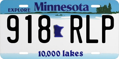 MN license plate 918RLP