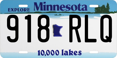 MN license plate 918RLQ