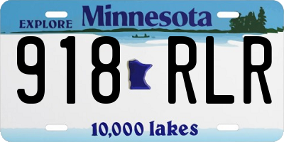 MN license plate 918RLR