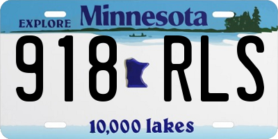 MN license plate 918RLS