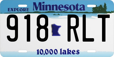 MN license plate 918RLT