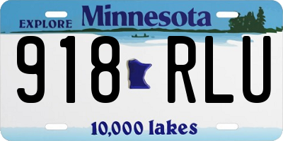 MN license plate 918RLU