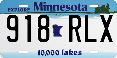 MN license plate 918RLX