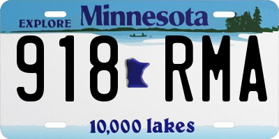 MN license plate 918RMA