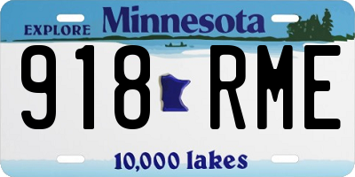 MN license plate 918RME