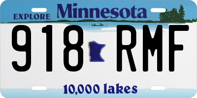 MN license plate 918RMF