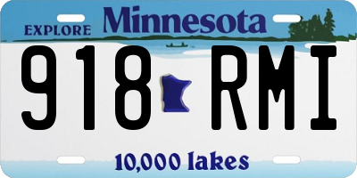 MN license plate 918RMI