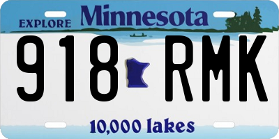 MN license plate 918RMK