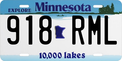 MN license plate 918RML