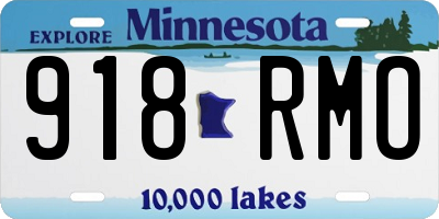 MN license plate 918RMO