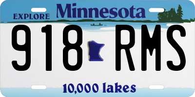 MN license plate 918RMS