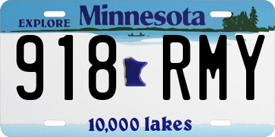 MN license plate 918RMY